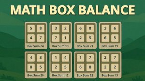 Math Box Balance Puzzle Game