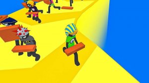 Stickman Planks Fall: Race & Balance Game