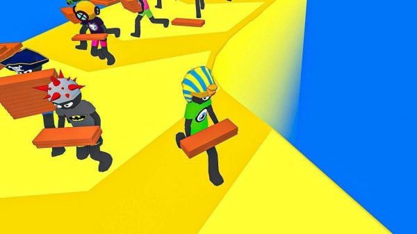 Stickman Planks Fall: Race & Balance Arcade Game
